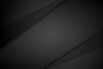 black abstract background pattern stripe paper material 3d render. business technology commercial sale concept layout with copy space