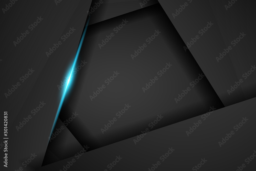 Poster black abstract background pattern stripe paper material 3d render. business technology commercial sa