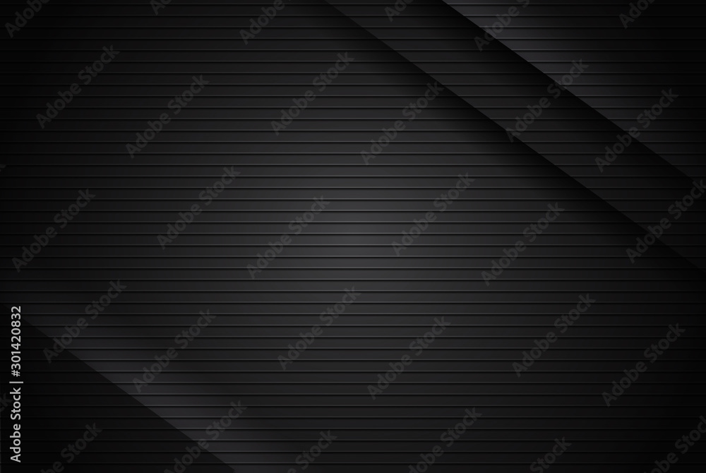 Poster black abstract background pattern stripe paper material 3d render. business technology commercial sa