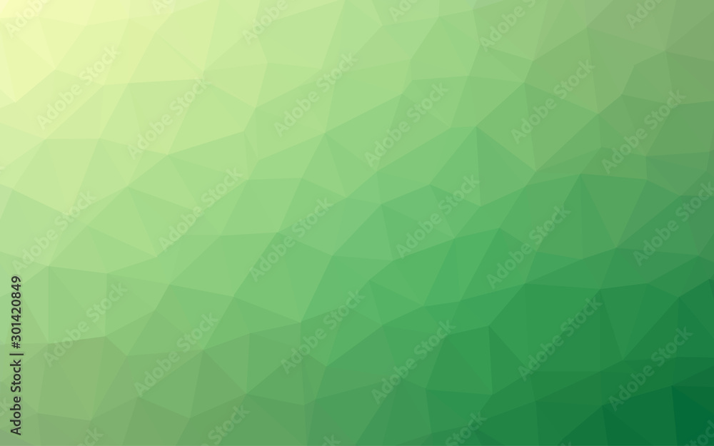 Poster light green vector polygonal illustration, which consist of triangles. triangular pattern for your b