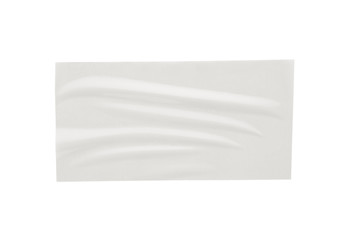 Paper sticker label isolated on white background