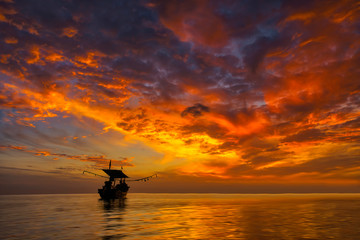 Scene of beautiful sunrise in the morning.