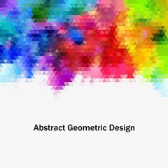 Beautiful festive background. Bright colorful triangles. Vector design template. eps 10