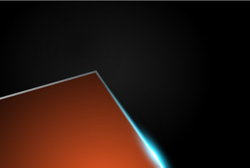 abstract metallic Orange black frame design innovation concept layout background