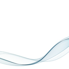 Abstract blue wave background.Flow of fluid on white background. eps 10