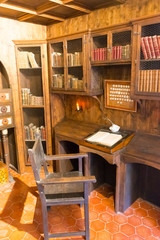 Mallorca. Estate of La Granja. Room-library in the manor house.