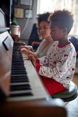 Christmas atmosphere in family at Xmas morning