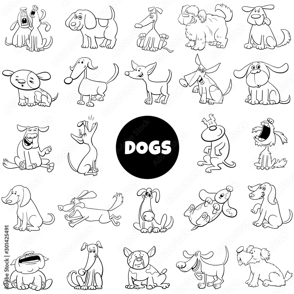 Canvas Prints dog and puppies characters large collection