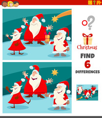 differences task with Santa Claus characters