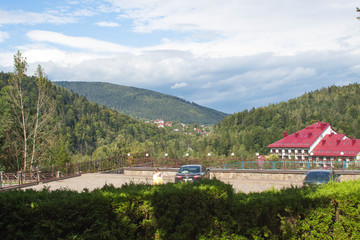 Fototapeta premium Beautiful view of the Carpathian mountains