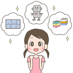 おもちゃを欲しがる女の子