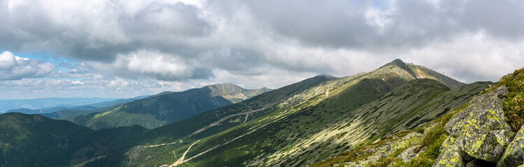 Panoramic view on Chopok peak in Low Tatras mountains
