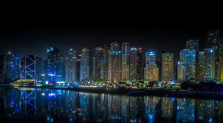 Dubai Skyline in the Night 