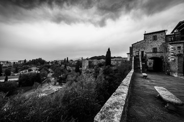 Montecatini under a cloudy sky