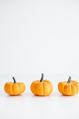 Fresh pumpkin isolated on white background. For Halloween, thanksgiving holiday and Autumn theme.