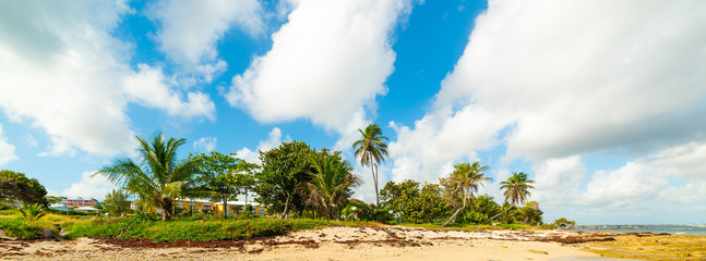 Clouds over Autre Bord shore in Guadeloupe