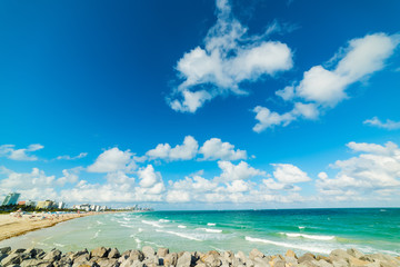 South Beach shore seen from South Pointe Pier