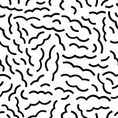 Vector abstract seamless pattern background. Black-white pattern.