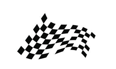 Race flag logo icon, modern simple design illustration vector template