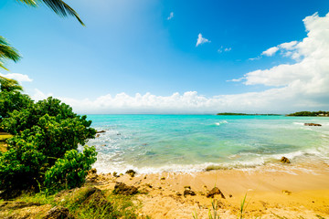 Colorful shore in Le Gosier in Guadeloupe