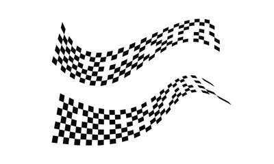 Race flag logo icon, modern simple design illustration vector template