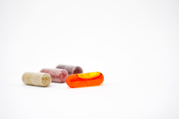 Fruit capsules vegetables and omegas juice plus