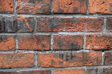 background of grungy old brick wall texture in jewish quarter 
