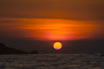 pink sunset over the sea