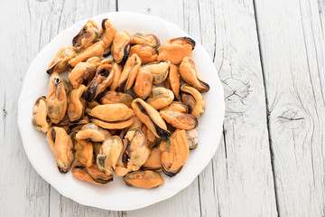 Tasty mussels without hood