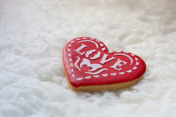 Nice heart-shaped cookie to give away on Valentine's Day.