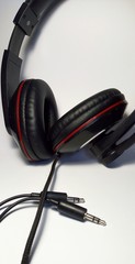 headphones on white background