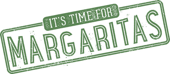 It's time for Margaritas Cocktail Bar Stamp