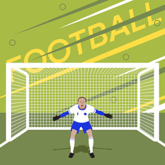 Fototapeta premium The goalie trying to save the goal