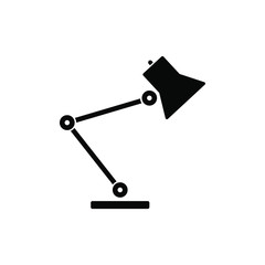 Cartoon flat style desk lamp icon shape. Idea light logo symbol. Vector illustration image. Isolated on white background.