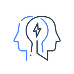 Human head profile, cognitive psychology or psychotherapy, neurology concept