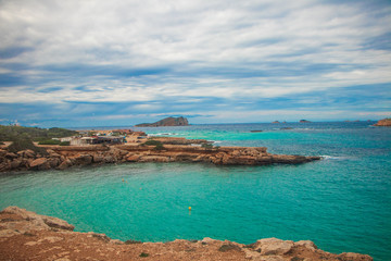 Fototapeta na wymiar Tropical beach-Cala Tarida-Ibiza