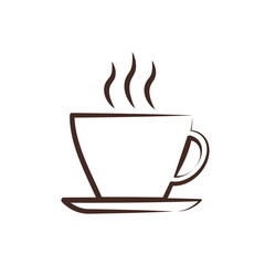 A cup of coffee. Vector logo.