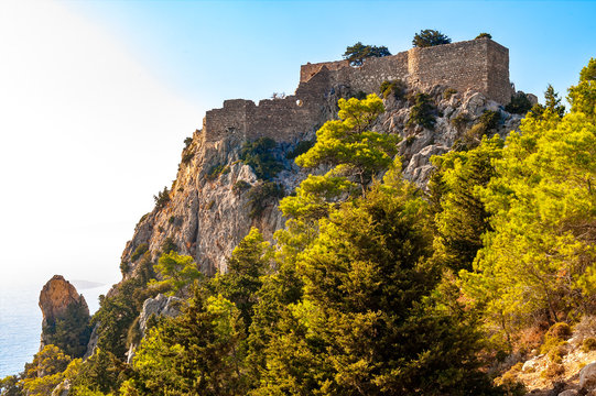 Die Burg Kritinia auf der griechischen Insel Rhodos