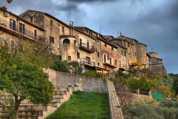 Fototapeta na wymiar Urban scenic in Sermoneta, Italy