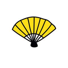 fan doodle icon, vector illustration