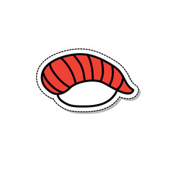 nigiri doodle icon, vector illustration