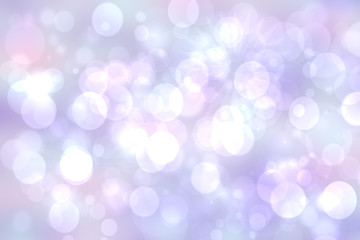 Obraz premium Abstract blurred vivid spring summer light delicate pastel blue pink bokeh background texture with bright soft color circles and bokeh lights and stars. Card concept. Beautiful backdrop illustration.