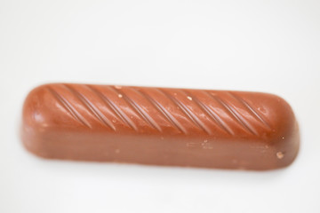 Yummy chocolate candies on white background - Image