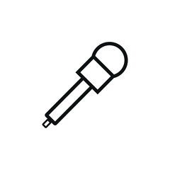 vector icon of simple forms of journalist microphone