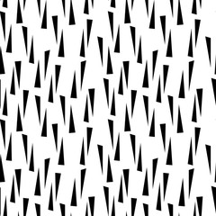 Abstract seamless pattern with graphyc elements - black triangles.  Avant-garde collage style. Geometric wallpaper for business brochure,  cover design.