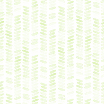 Seamless green watercolor pattern on white background. Watercolor seamless pattern with lines and stripes.