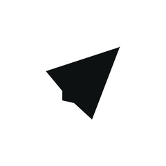 vector icon of simple forms of paper plane