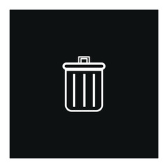 garbage bin simple shapes icon vector