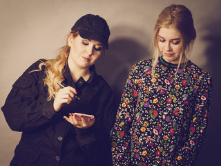 Security guard and shoplifter.