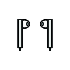 vector simple shapes icon of wireless headphones